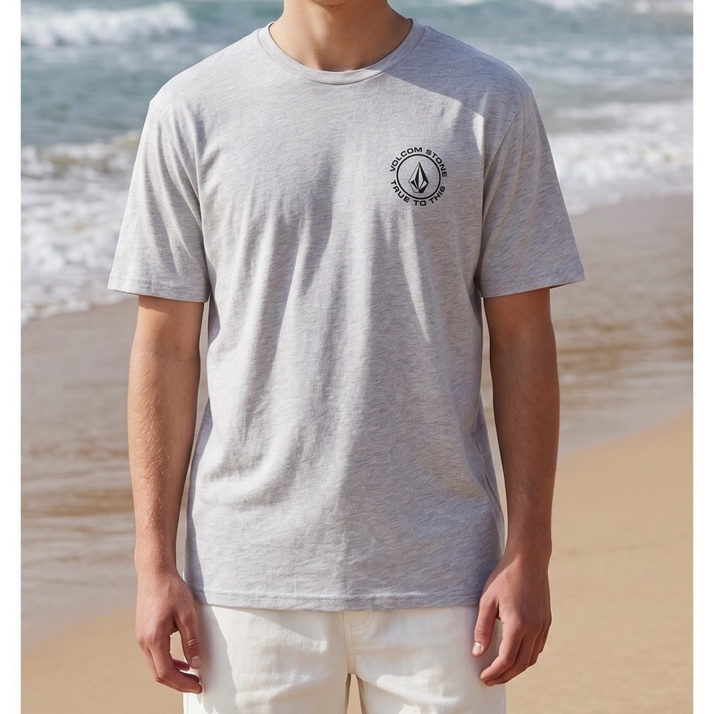 Volcom Shirt Mens XL Gray Stone True To This Graphic Tee Skate Surf Logo Tagless